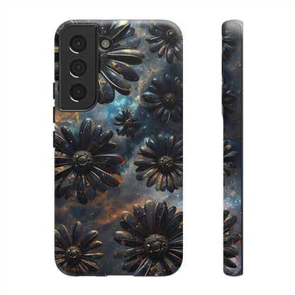 Galactic Black Daisy - Phone Case