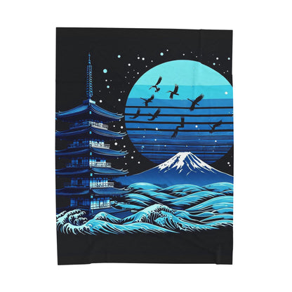 Midnight Zen - Velveteen Plush Blanket