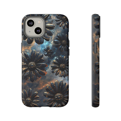 Galactic Black Daisy - Phone Case