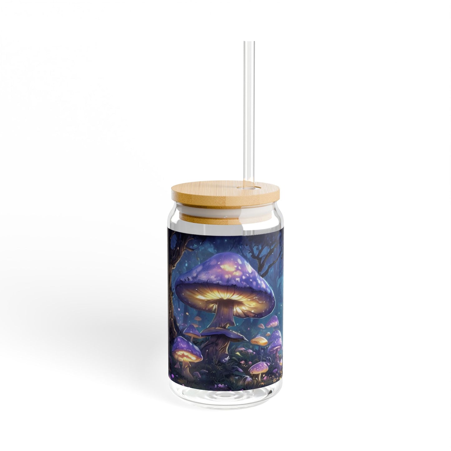 Purple Mushrooms - Sipper Glass