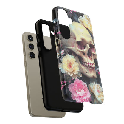 Gothic Floral Skull - Phone Case