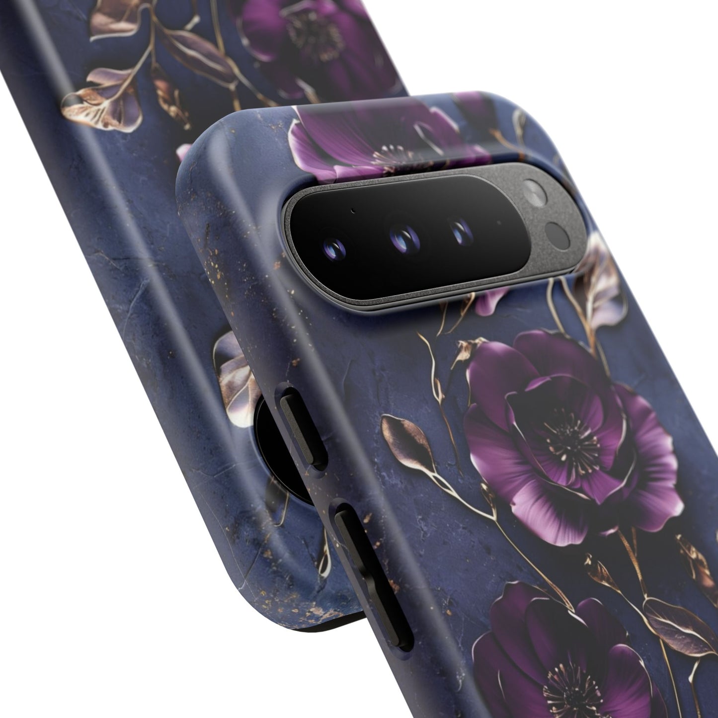 Midnight Purple Floral - Phone Case