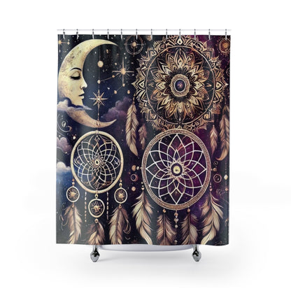 Celestial Boho Dreamcatcher - Shower Curtain
