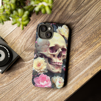 Gothic Floral Skull - Phone Case