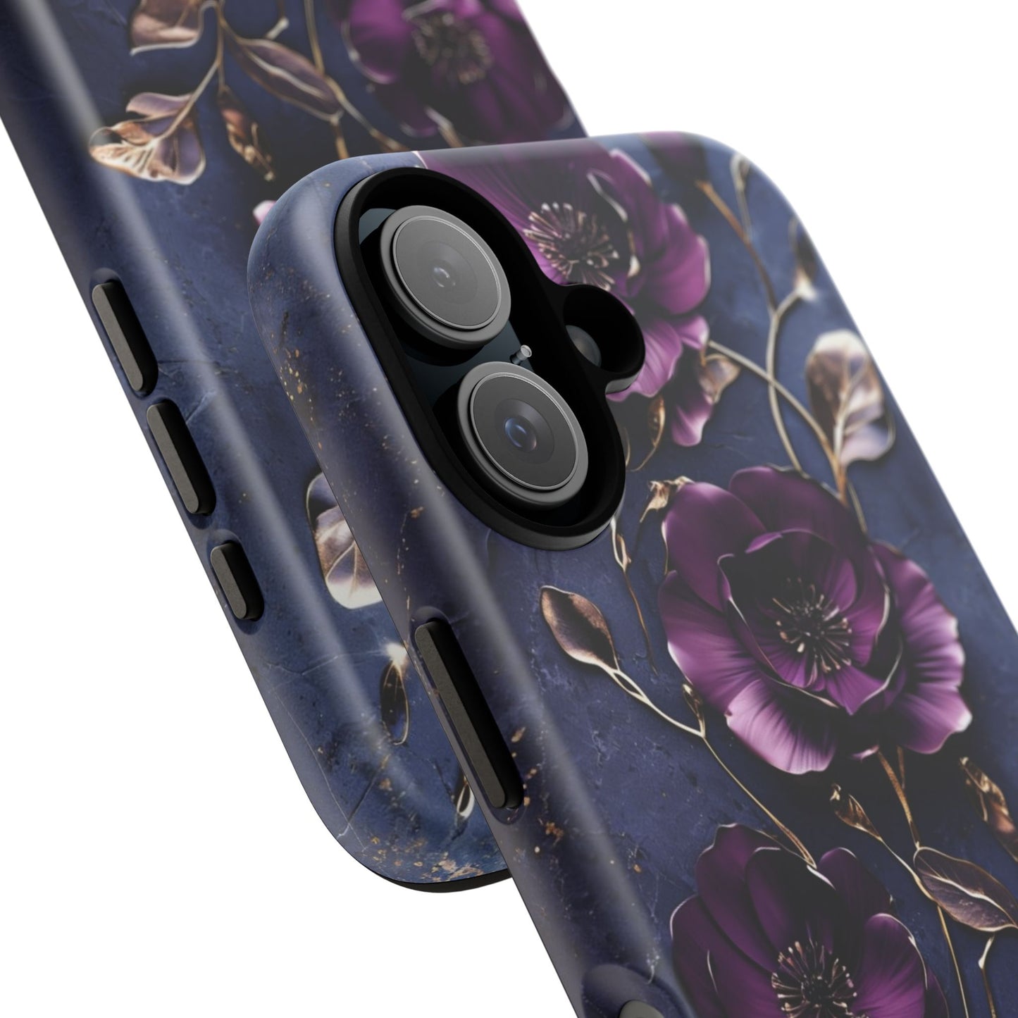Midnight Purple Floral - Phone Case