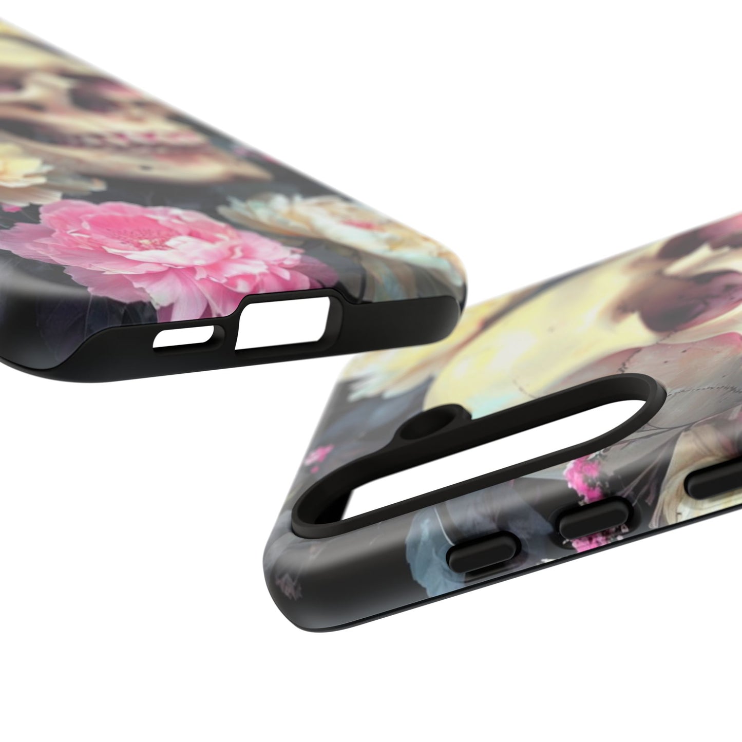 Gothic Floral Skull - Phone Case