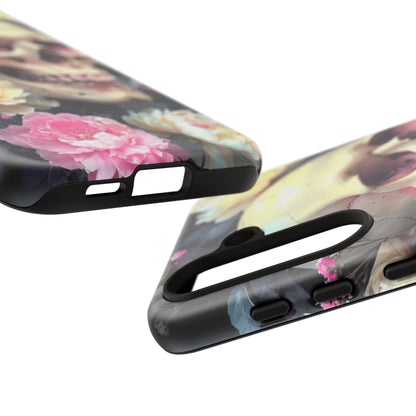 Gothic Floral Skull - Phone Case