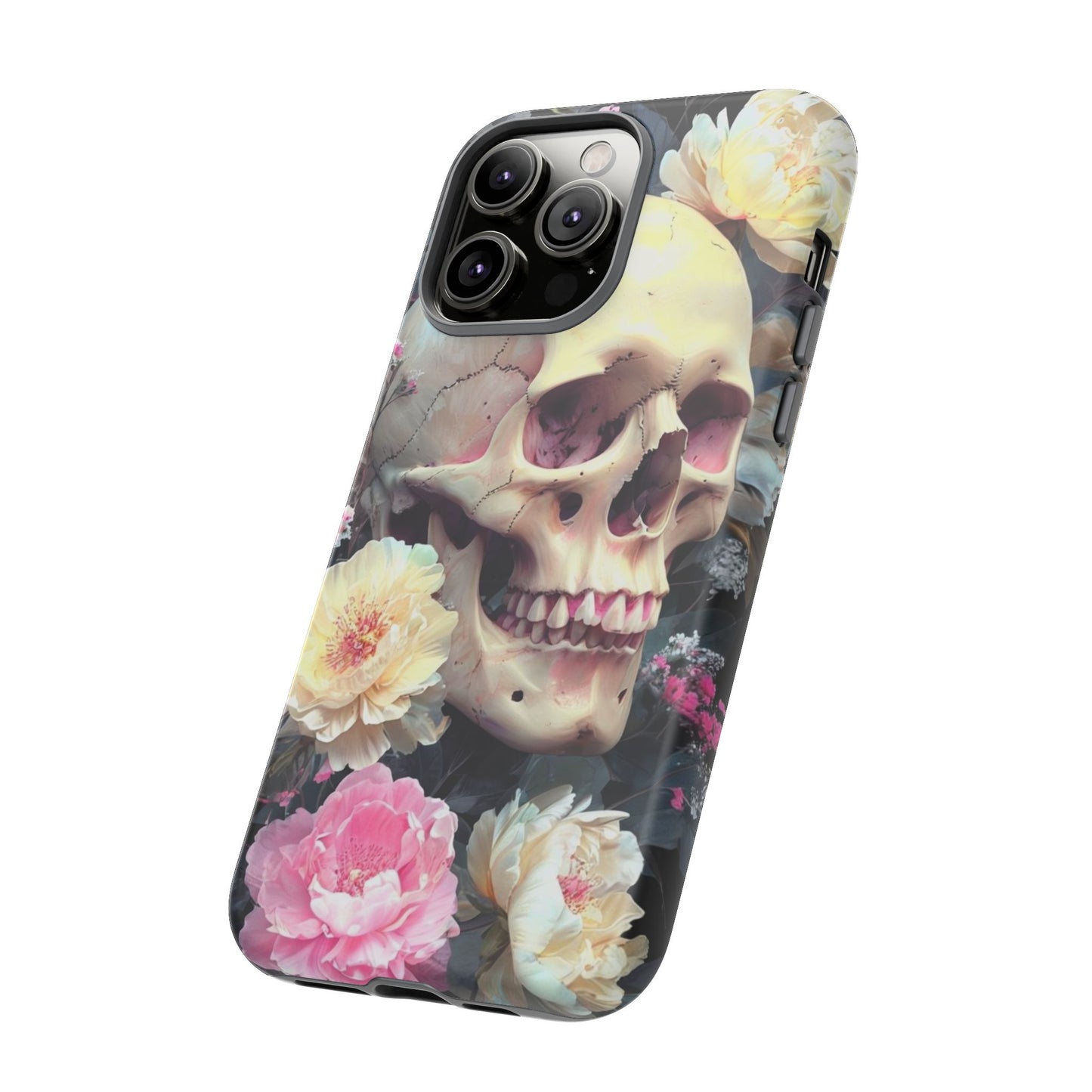 Gothic Floral Skull - Phone Case