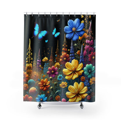 Enchanted Floral Symphony - Shower Curtain