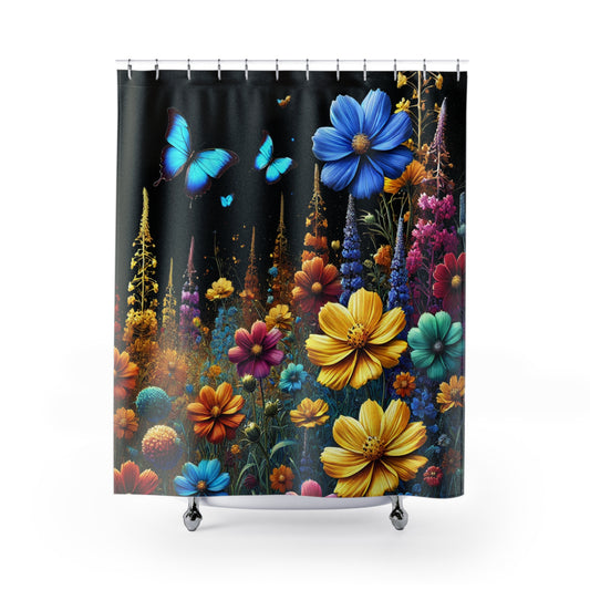 Enchanted Floral Symphony - Shower Curtain