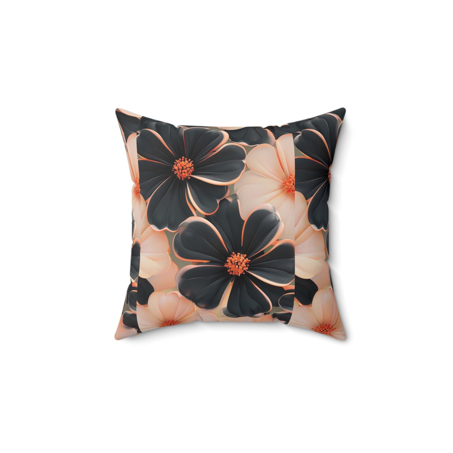 Elegant Floral  - Polyester Square Pillow