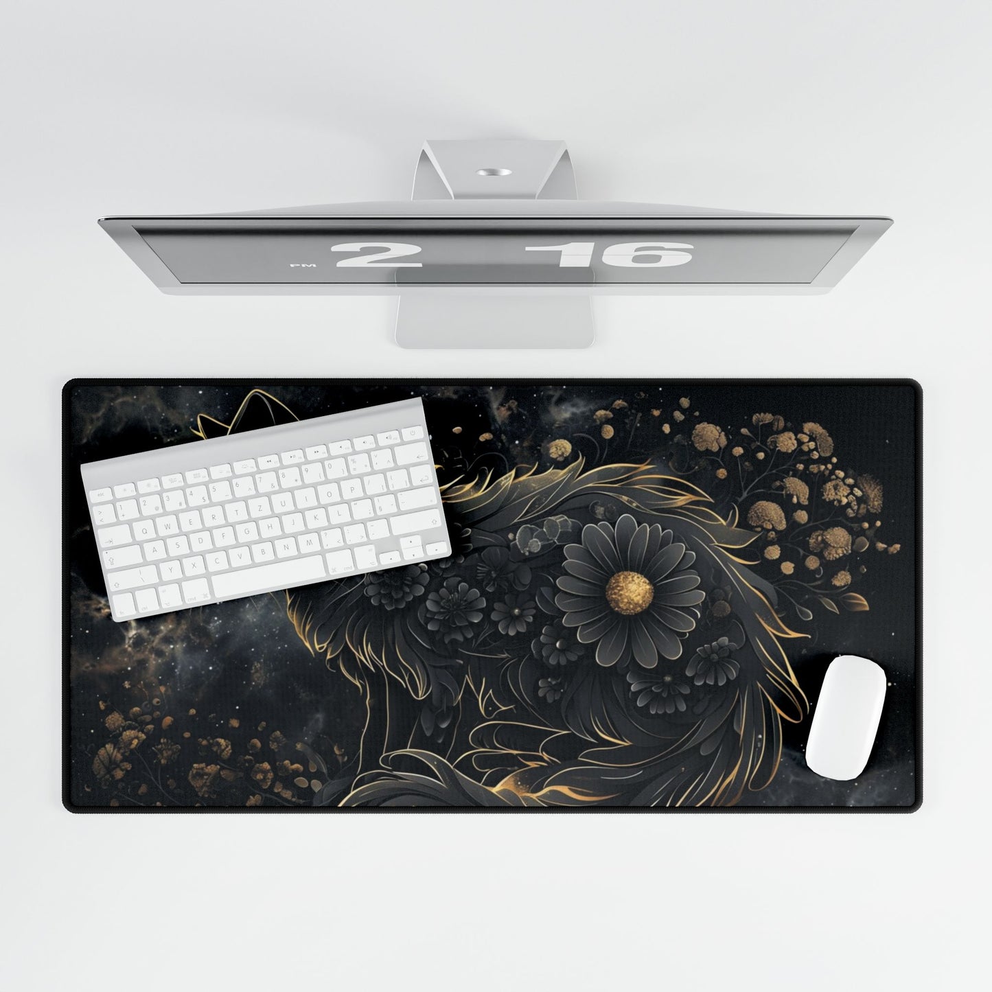 Mystical Black Cat - Desk Mat