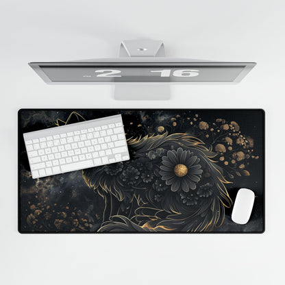 Mystical Black Cat - Desk Mat