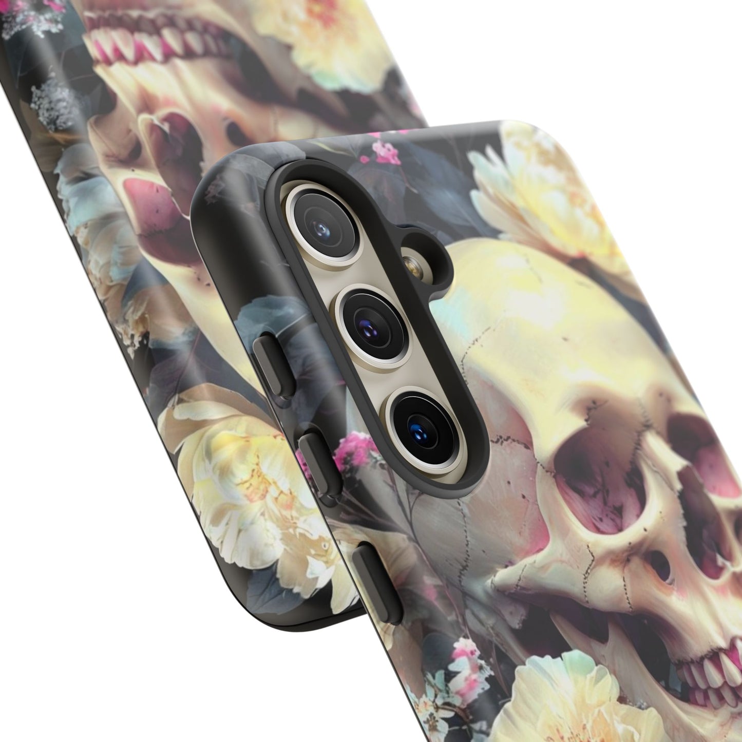 Gothic Floral Skull - Phone Case