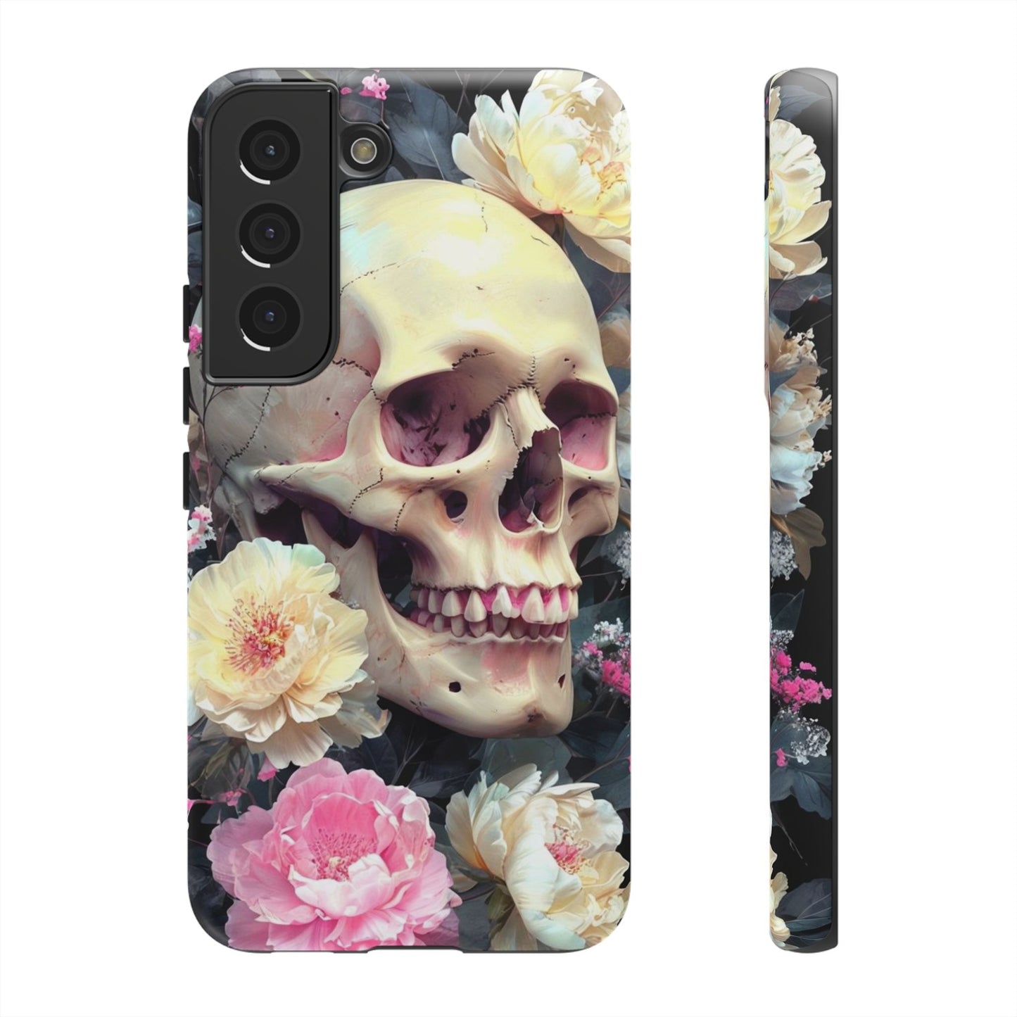 Gothic Floral Skull - Phone Case