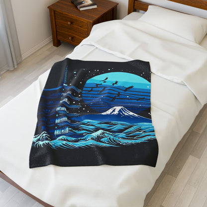 Midnight Zen - Velveteen Plush Blanket