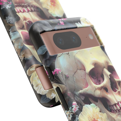 Gothic Floral Skull - Phone Case
