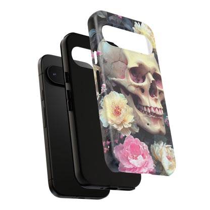 Gothic Floral Skull - Phone Case