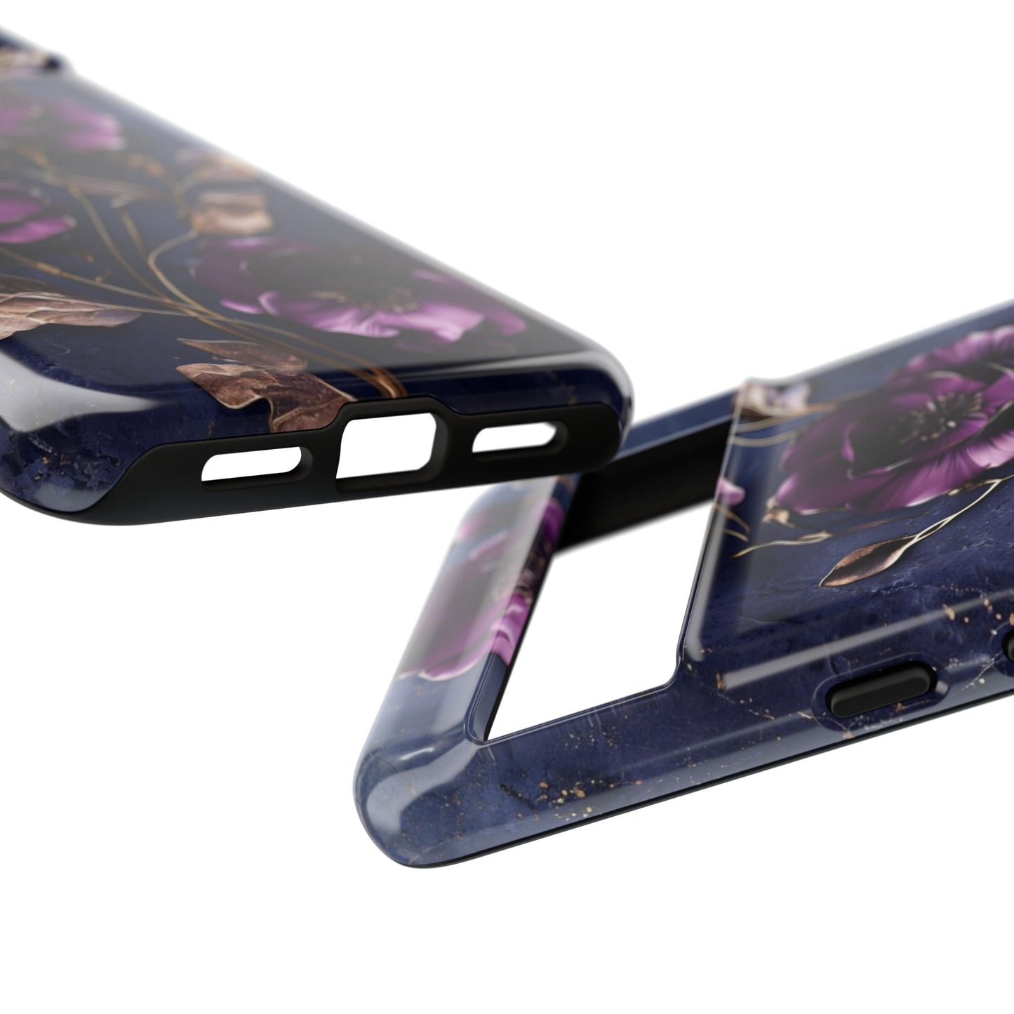 Midnight Purple Floral - Phone Case