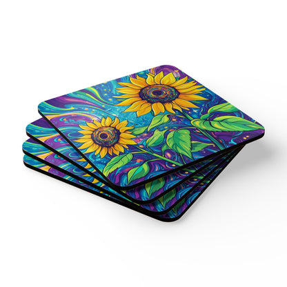 Psychedelic Sunflower - Coaster Set
