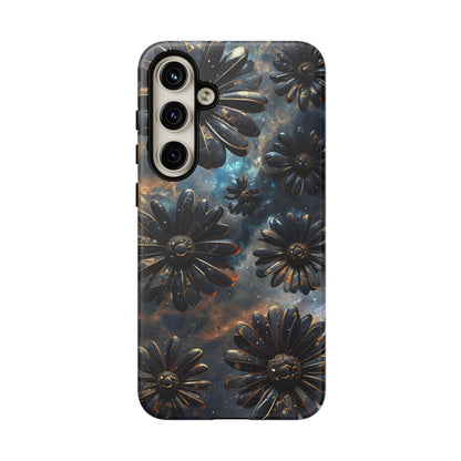 Galactic Black Daisy - Phone Case