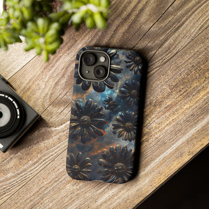 Galactic Black Daisy - Phone Case