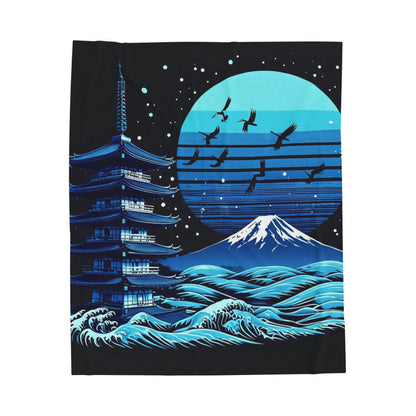 Midnight Zen - Velveteen Plush Blanket