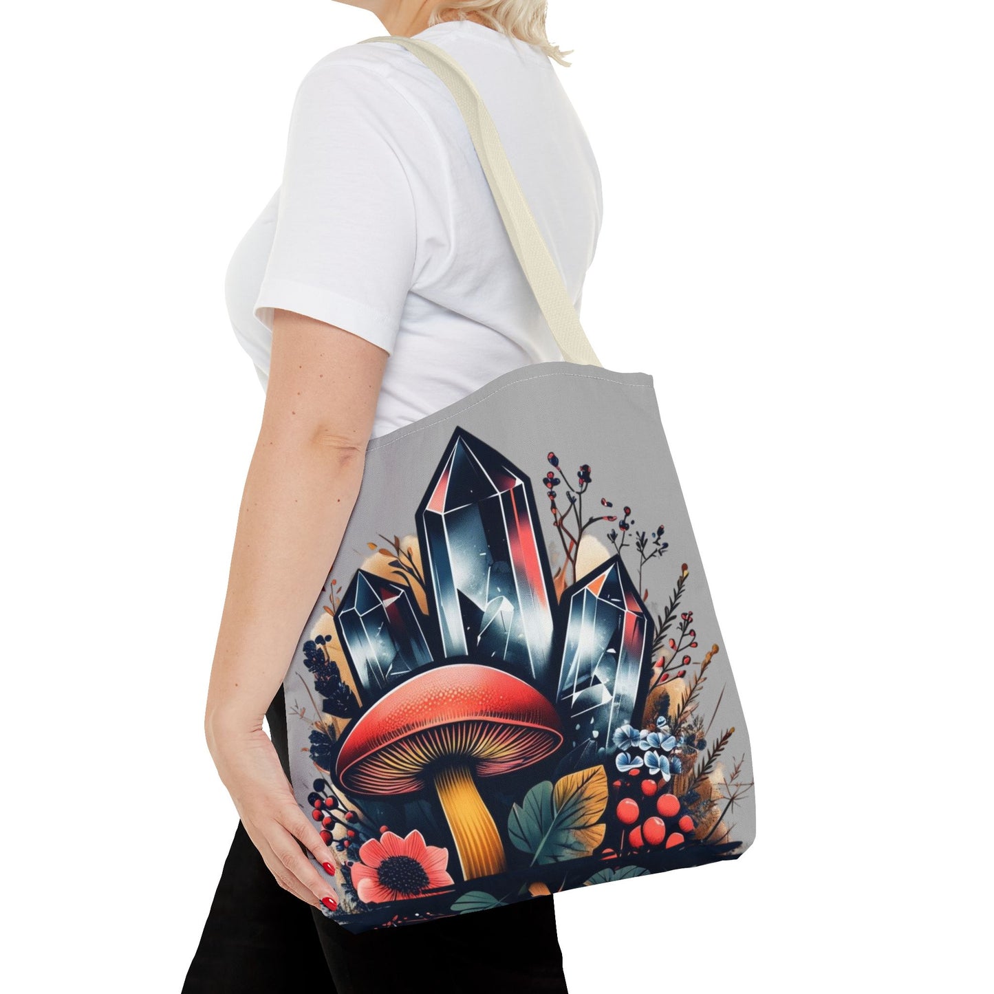 Vibrant Crystal & Mushroom - Tote Bag
