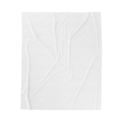Blue Floral Fantasy  - Velveteen Plush Blanket