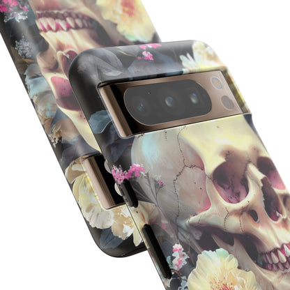Gothic Floral Skull - Phone Case