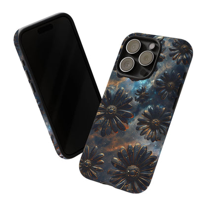 Galactic Black Daisy - Phone Case