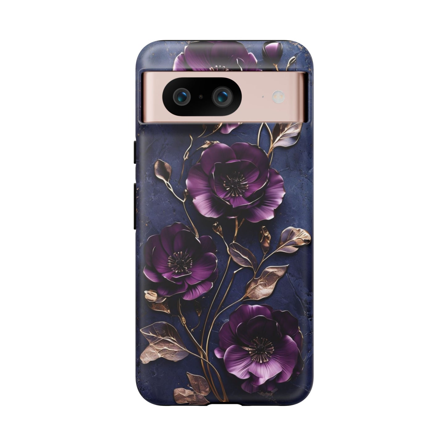 Midnight Purple Floral - Phone Case