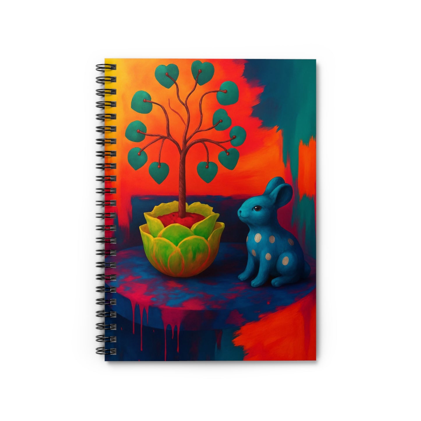 Blue Bunny - Spiral Notebook