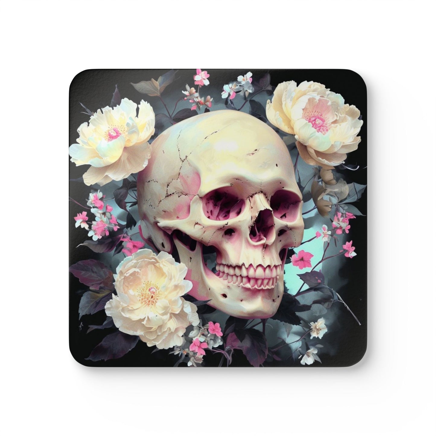 Gothic Skull & Floral - Coaster Set