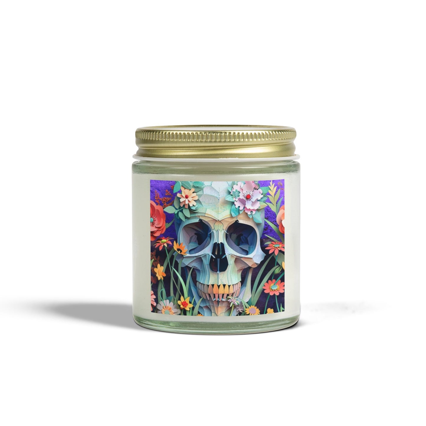 Floral Skull - Candle
