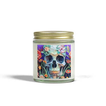 Floral Skull - Candle