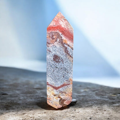 Silicified Wood Point — ~3” Natural Fossil Wood Point (Grounding & Earth Energy)