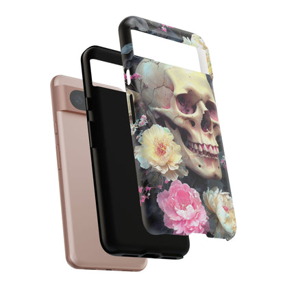 Gothic Floral Skull - Phone Case