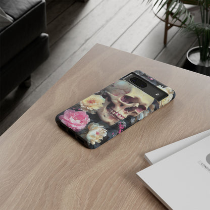 Gothic Floral Skull - Phone Case