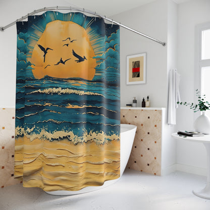 Sunset Beach  - Shower Curtain