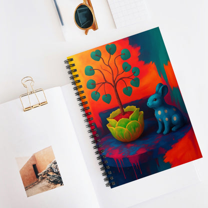 Blue Bunny - Spiral Notebook