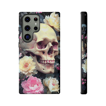 Gothic Floral Skull - Phone Case