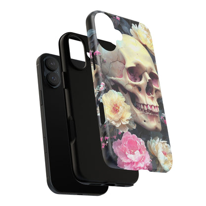 Gothic Floral Skull - Phone Case