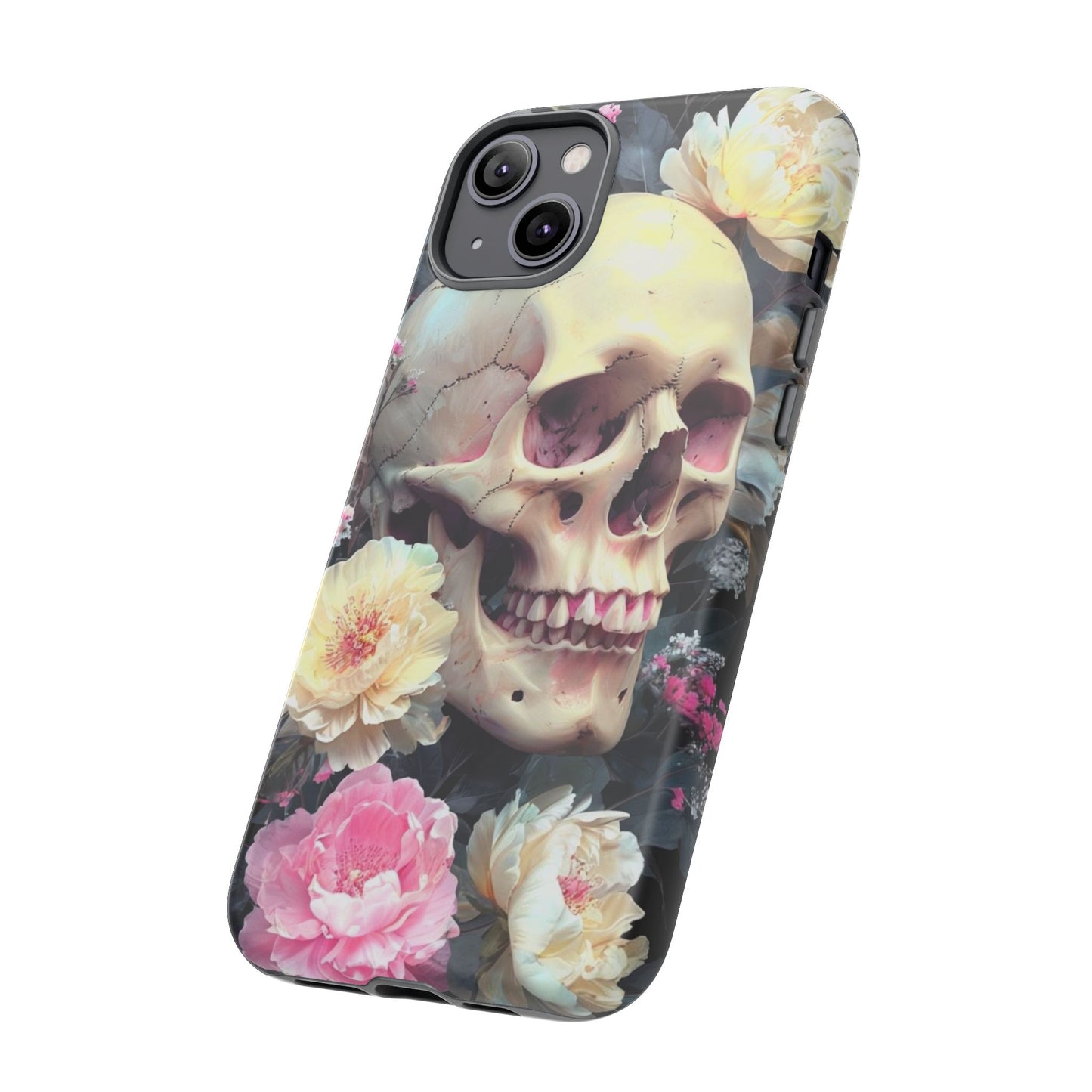Gothic Floral Skull - Phone Case