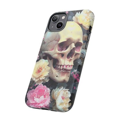 Gothic Floral Skull - Phone Case