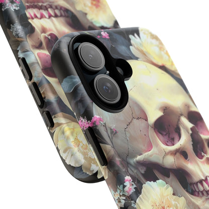 Gothic Floral Skull - Phone Case