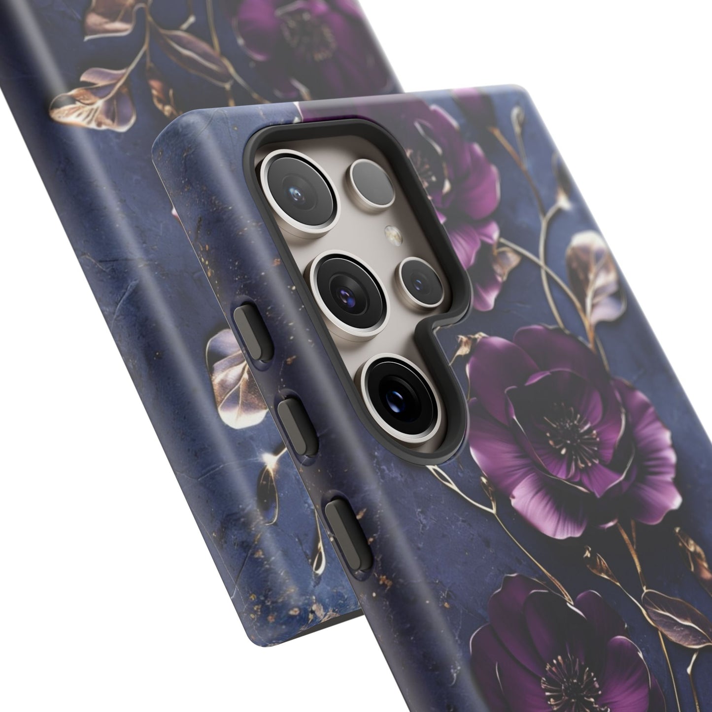 Midnight Purple Floral - Phone Case