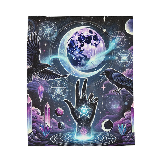 Cosmic Divination - Velveteen Plush Blanket
