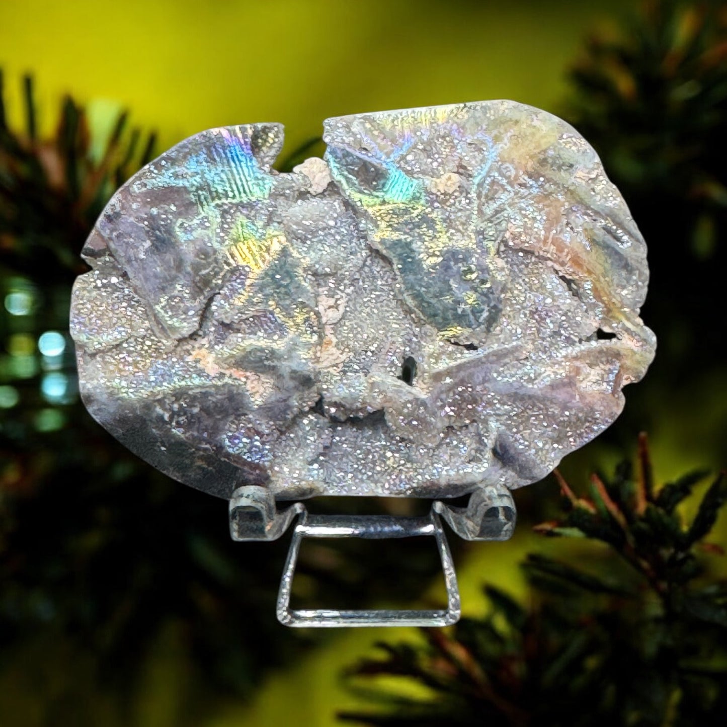 Aura Coated Sphalerite Palmstone