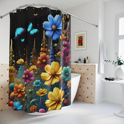Enchanted Floral Symphony - Shower Curtain